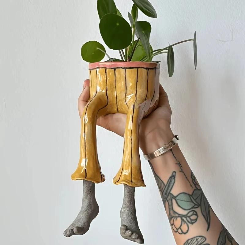 Whimsical Resin Leggy Planter  - Plant Parent Gifts review and price