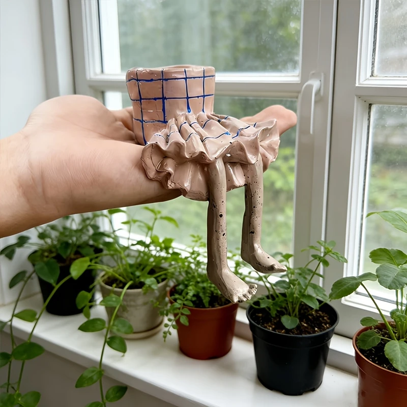 Whimsical Resin Leggy Planter  - Plant Parent Gifts review and price